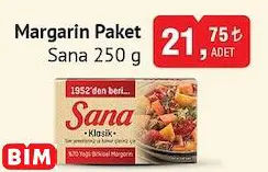 SANA MARGARİN PAKET 250 G